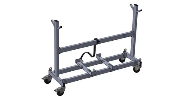 Transport and mounting trolley